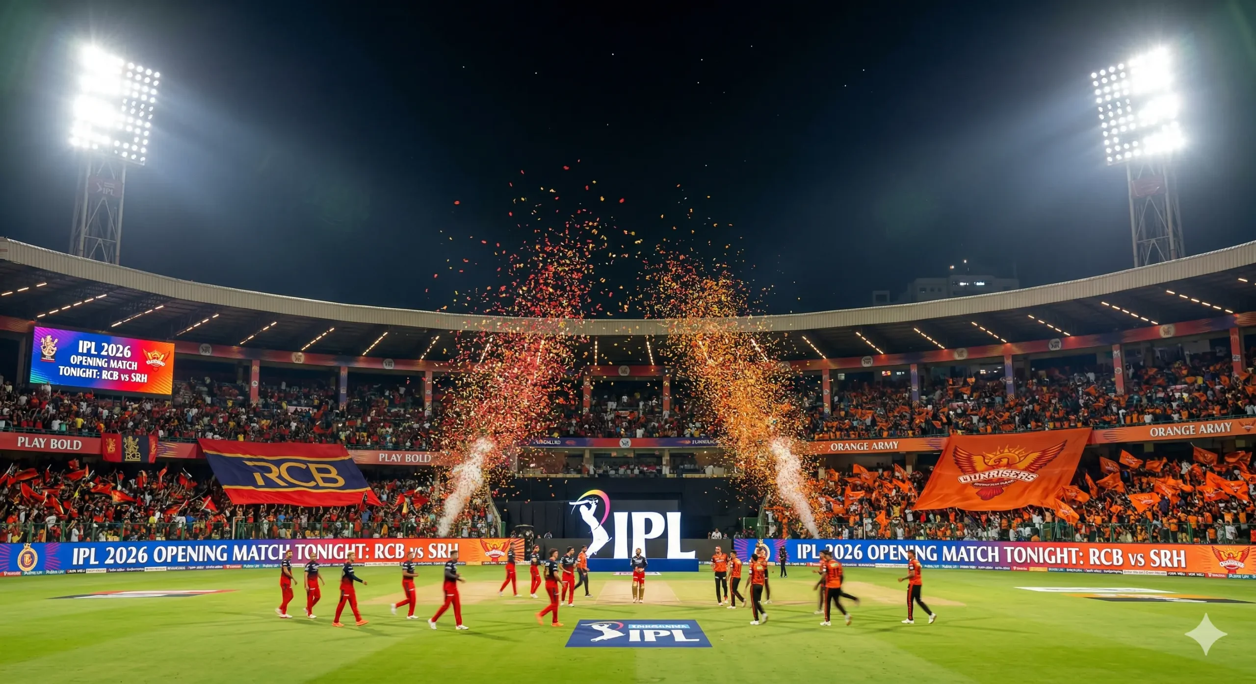 IPL 2026 Opening Match Tonight: RCB vs SRH – Start Time, Venue & Live Streaming