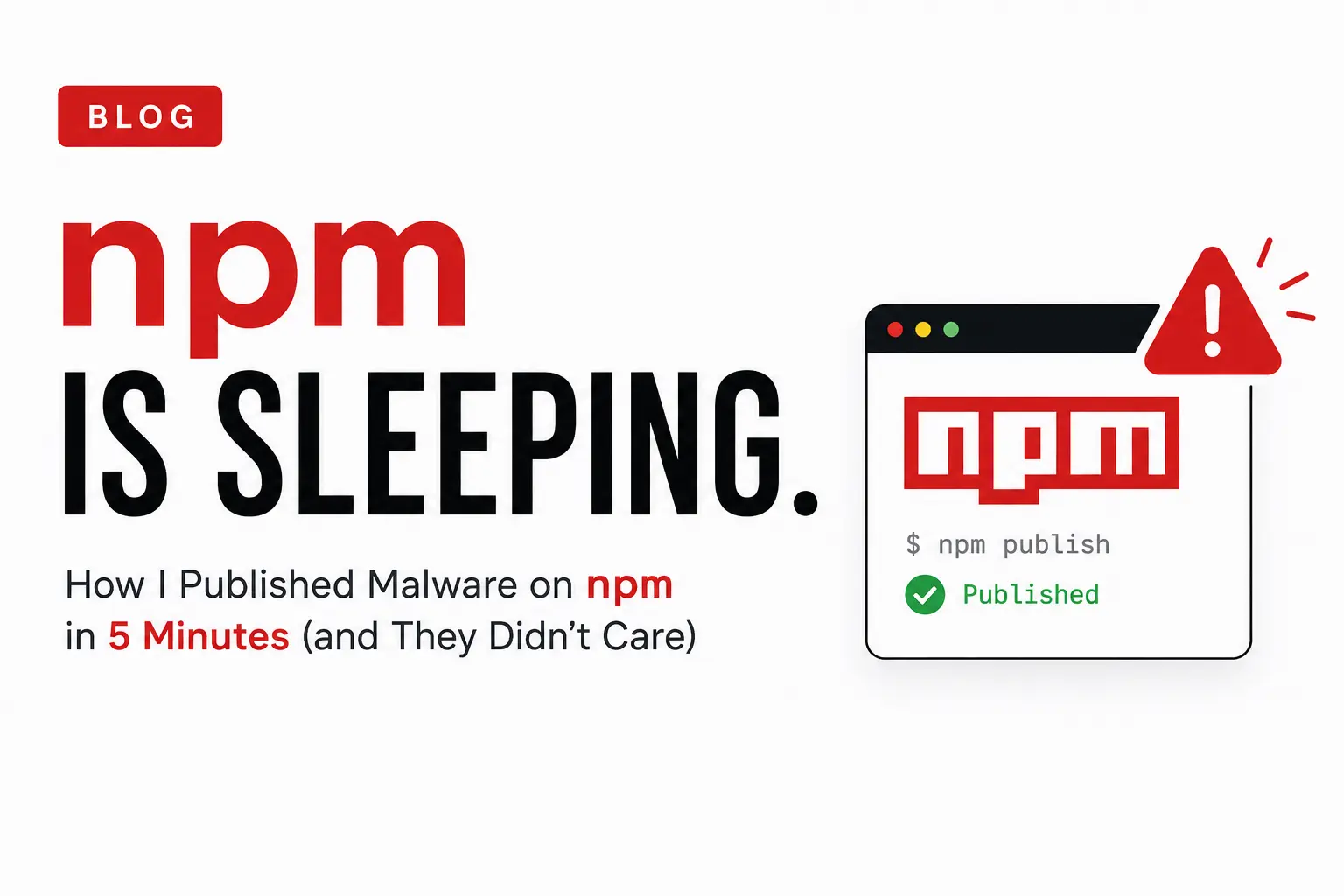 This company is sleeping. NPM doesn’t run security checks. You can publish literal malware and they won’t stop you.